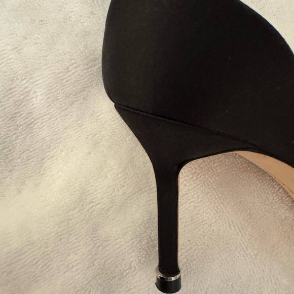 Manolo Blahnik Black Heels with Crystal Embellishment - Picture 3 of 13